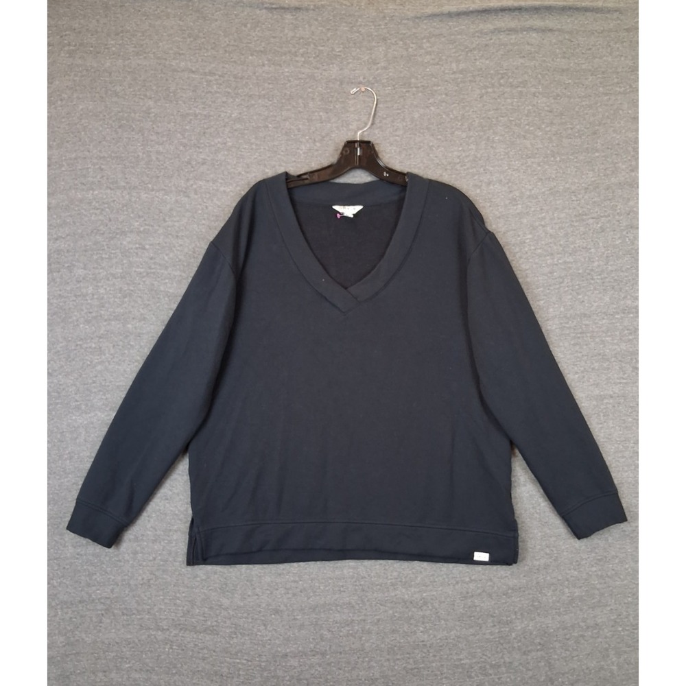 Orvis Adult Sweatshirt Lg Black Fleece Pullover Outdoor Gorp Cozy Cabin Casual